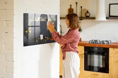 Schreib magnettafel Goldenes Konfetti