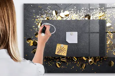 Schreib magnettafel Goldenes Konfetti