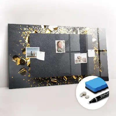 Schreib magnettafel Goldenes Konfetti