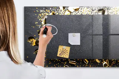 Schreib magnettafel Goldenes Konfetti