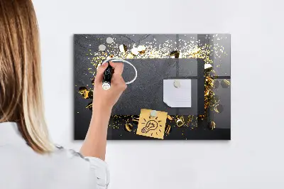 Schreib magnettafel Goldenes Konfetti