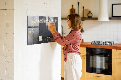 Magnetische Glastafel Goldenes Konfetti