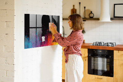 Magnetische, trocken abwischbare Tafel Eine Explosion von Farben