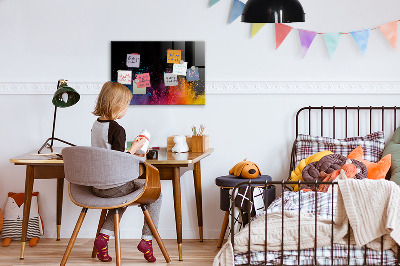 Magnetische, trocken abwischbare Tafel Eine Explosion von Farben