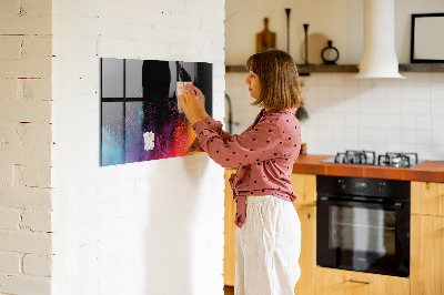 Magnetische, trocken abwischbare Tafel Eine Explosion von Farben