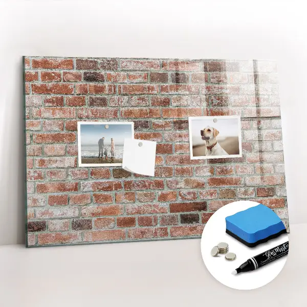 Beschreibbare magnettafel küche Ziegelmauer