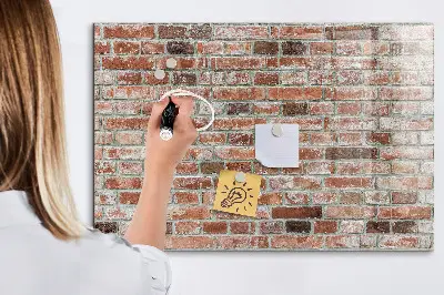 Beschreibbare magnettafel küche Ziegelmauer