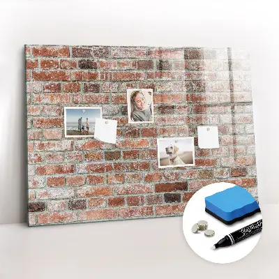 Beschreibbare magnettafel küche Ziegelmauer
