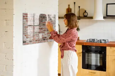 Beschreibbare magnettafel küche Ziegelmauer