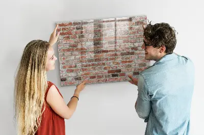 Beschreibbare magnettafel küche Ziegelmauer