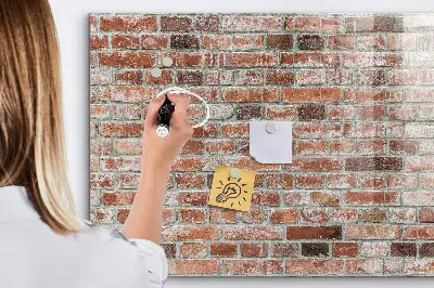 Beschreibbare magnettafel küche Ziegelmauer