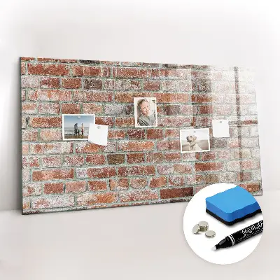 Beschreibbare magnettafel küche Ziegelmauer