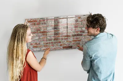 Beschreibbare magnettafel küche Ziegelmauer