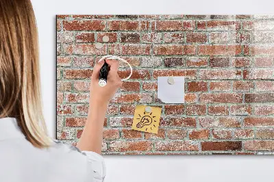 Beschreibbare magnettafel küche Ziegelmauer