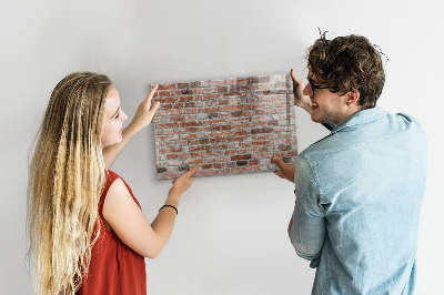 Magnettafel Ziegelmauer