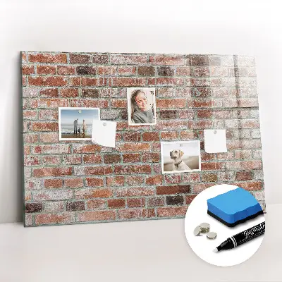 Beschreibbare magnettafel küche Ziegelmauer