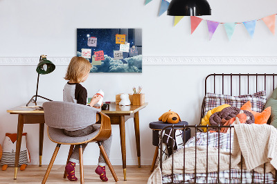 Magnetische, trocken abwischbare Tafel Nachthimmel