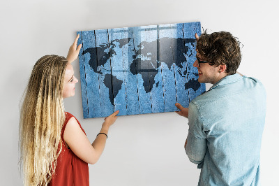 Beschreibbare magnettafel küche Brettweltkarte