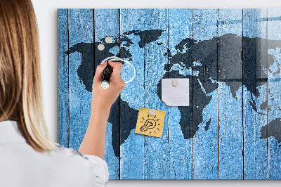 Beschreibbare magnettafel küche Brettweltkarte