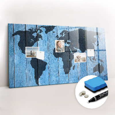 Beschreibbare magnettafel küche Brettweltkarte