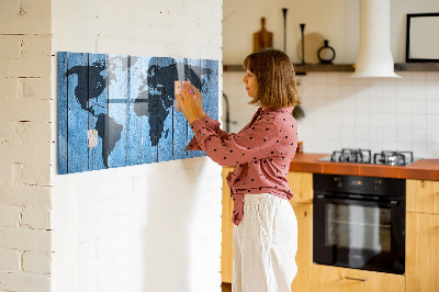 Magnettafel mit Magneten Brettweltkarte