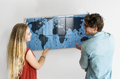 Beschreibbare magnettafel küche Brettweltkarte