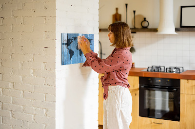 Beschreibbare magnettafel küche Brettweltkarte