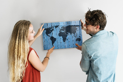Beschreibbare magnettafel küche Brettweltkarte
