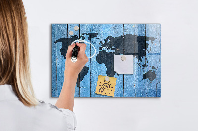 Beschreibbare magnettafel küche Brettweltkarte