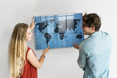Beschreibbare magnettafel küche Brettweltkarte