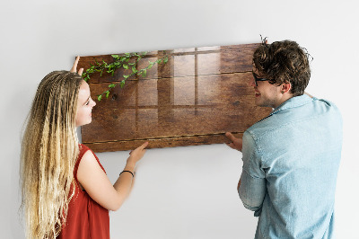 Magnetische Glastafel Rustikales Holz