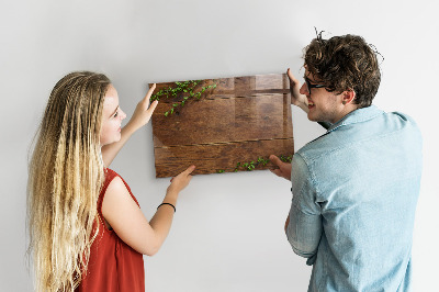 Magnetische Glastafel Rustikales Holz