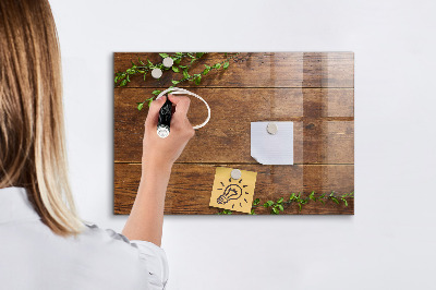 Schreib magnettafel Rustikales Holz