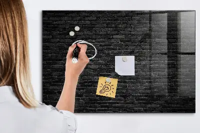 Beschreibbare magnettafel küche Dunkle Backsteinmauer