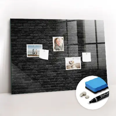 Beschreibbare magnettafel küche Dunkle Backsteinmauer