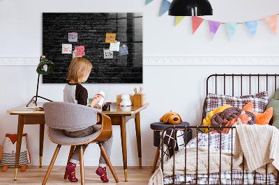 Magnettafel mit Magneten Dunkle Backsteinmauer