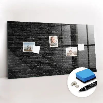 Beschreibbare magnettafel küche Dunkle Backsteinmauer