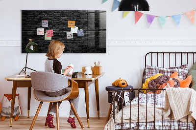 Magnettafel mit Magneten Dunkle Backsteinmauer