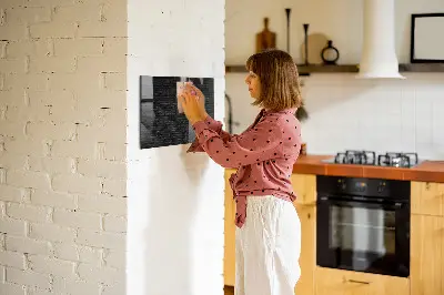 Beschreibbare magnettafel küche Dunkle Backsteinmauer