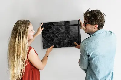 Beschreibbare magnettafel küche Dunkle Backsteinmauer