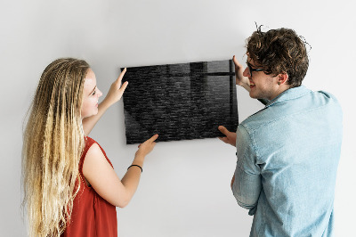 Magnettafel mit Magneten Dunkle Backsteinmauer