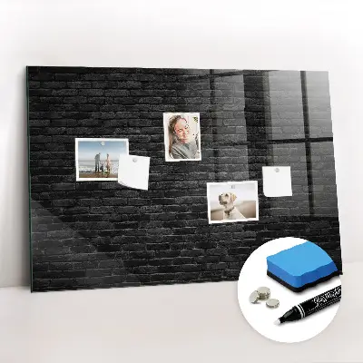 Beschreibbare magnettafel küche Dunkle Backsteinmauer