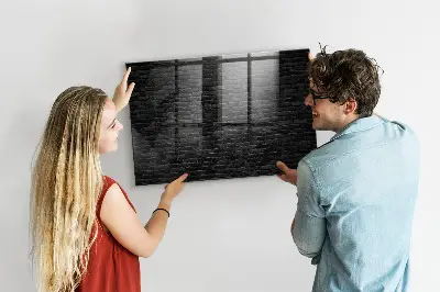 Beschreibbare magnettafel küche Dunkle Backsteinmauer