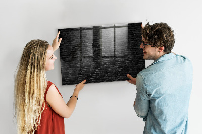 Magnettafel mit Magneten Dunkle Backsteinmauer