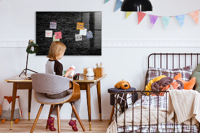 Magnettafel mit Magneten Dunkle Backsteinmauer