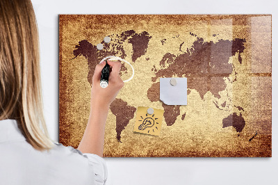 Schreib magnettafel Alte Weltkarte