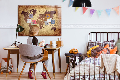Schreib magnettafel Alte Weltkarte