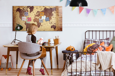 Magnetische, trocken abwischbare Tafel Alte Weltkarte