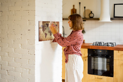 Magnetische, trocken abwischbare Tafel Alte Weltkarte