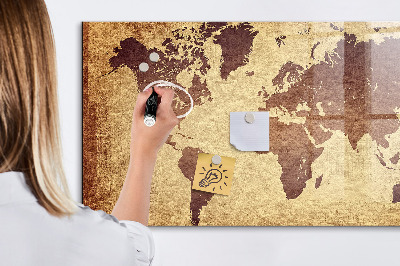 Schreib magnettafel Alte Weltkarte